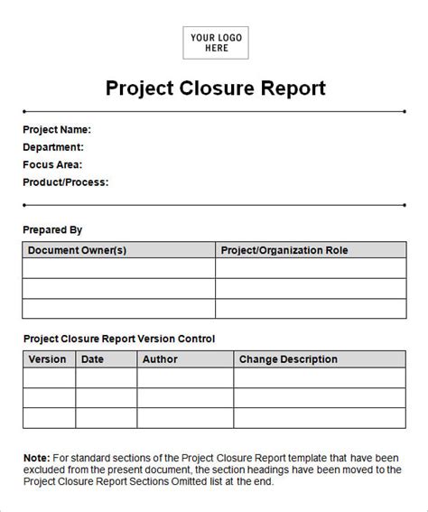 pmi project closure report template